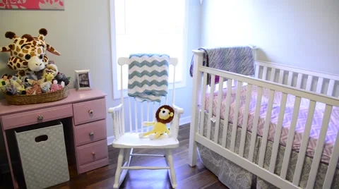 Push into baby nursery Stock Footage 40835841
