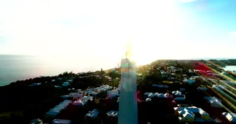 Push back on lighthouse Stock Footage 220540395