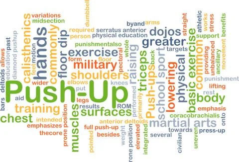 Push-up background concept Stock Illustration