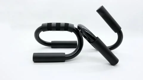 Push up bar for exercise on white background Stock Photos