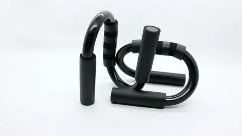 Push up bar for exercise on white background Stock Photos