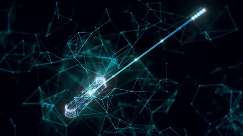 Push Broom hologram Close up Stock Footage 154766984