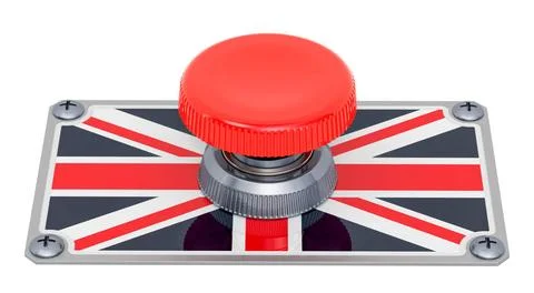 Push button with British flag, 3D rendering Push button with British flag,... Stock Photos