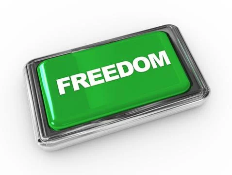 Push button "freedom" Stock Illustration