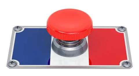Push button with French flag, 3D rendering Push button with French flag, 3... Stock Photos