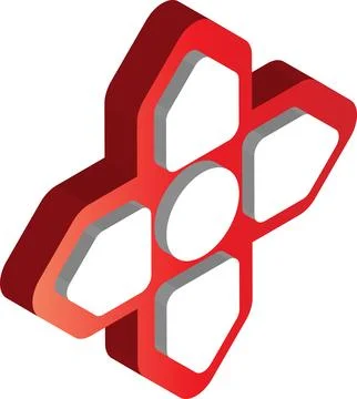 Push button for games illustration in 3D isometric style Illustrazione stock