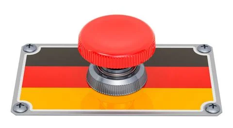 Push button with German flag, 3D rendering Push button with German flag, 3... Stock Photos