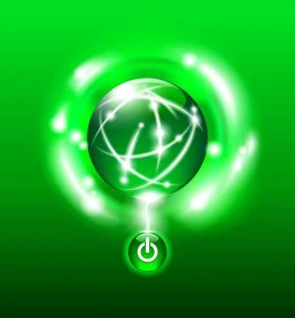 Push the Button for Green Energy Stock Illustration