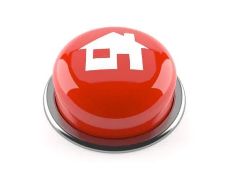 Push button with house icon Stock Illustration