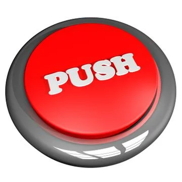 Push button isolated over white Stockillustratie