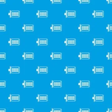 Push button lock pattern seamless blue Stock Illustration