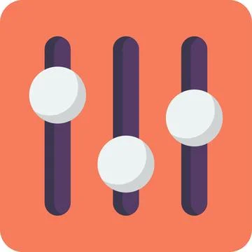 Push button for machine illustration in minimal style Stock Illustration