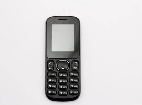 Push-button mobile phone. Stock Photos