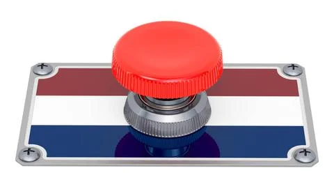 Push button with the Netherlands flag, 3D rendering Push button with the N... Stock Photos