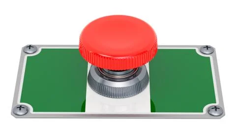 Push button with Nigerian flag, 3D rendering 스톡 일러스트