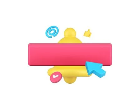 Push button notification interface reminder with empty bar mockup ring bell 3 Stock Illustration