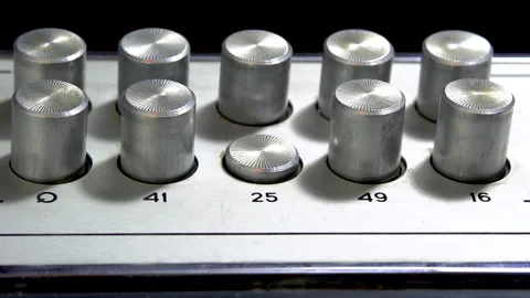 Push-button selection of radio ranges Stock Footage 145683562