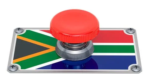 Push button with South African flag, 3D rendering Push button with South A... Stock Photos