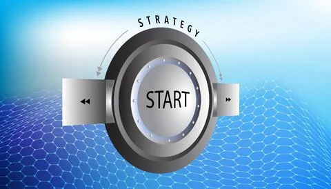 Push button start strategy Stock Illustration