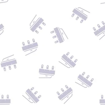 Push button switch glyph vector seamless pattern Stock Illustration