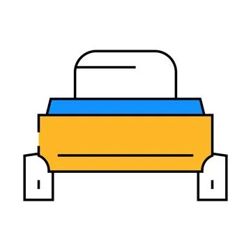 Push button switch icon color illustration Stock Illustration