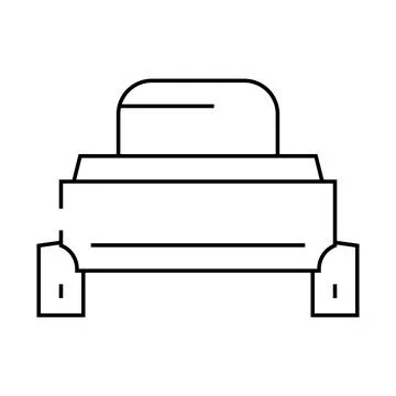 Push button switch line icon vector illustration Stock Illustration