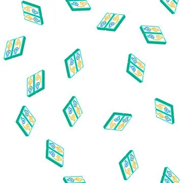 Push button switch mechanism isometric icon seamless pattern Stock Illustration