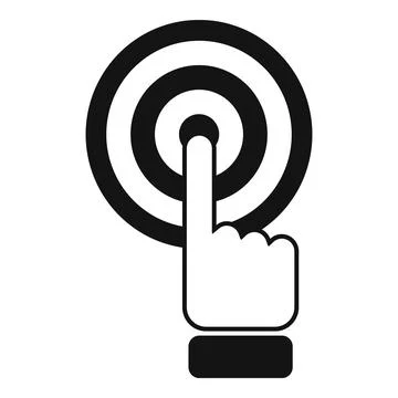 Push button target icon simple vector. People seo Stock Illustration