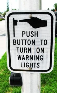 Push Button to turn on warning lights Stock Photos