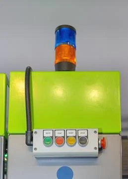 Push Buttons Machine Controls 库存照片