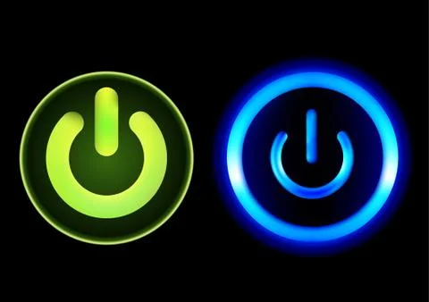 Push-buttons Power Stock Illustration