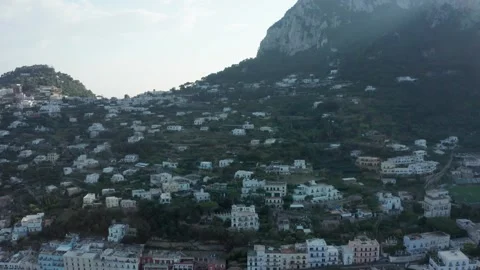 Push In Capri Island Gorgeous Sky Aerial 4k Drone Stock Footage 256805790