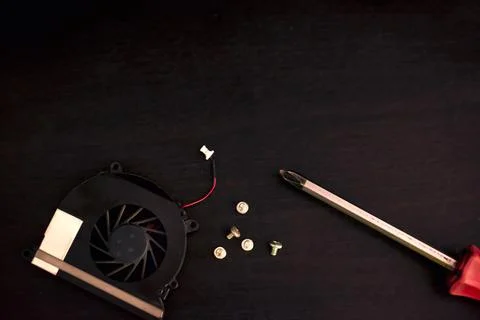 Push the cpu air with a screwdriver. Stock Photos