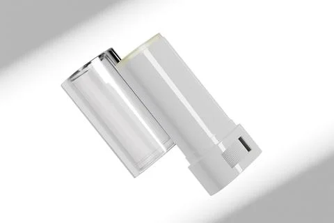 Push up Deodorant Tube Packaging mockup, Cosmetic Rotating Blush Stick Stock Illustration