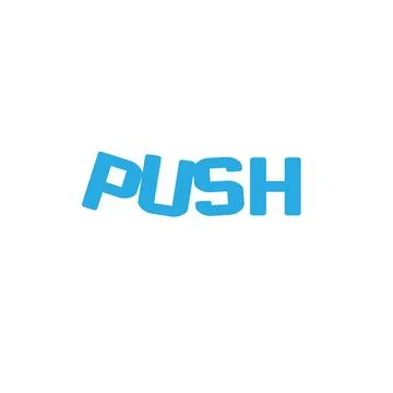  PUSH design logo Stock Illustration