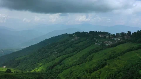 Push Drone Shot Over Mountains In India Stock Footage 133336850