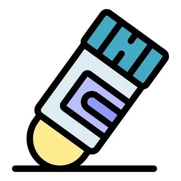 Push up dry glue stick laying on a surface Stock Illustration