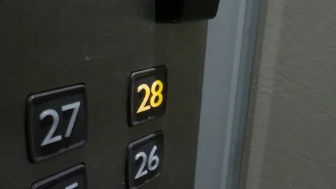 Push Elevator Button. Hand pressing lift button up to high floor Stock Footage 165124207