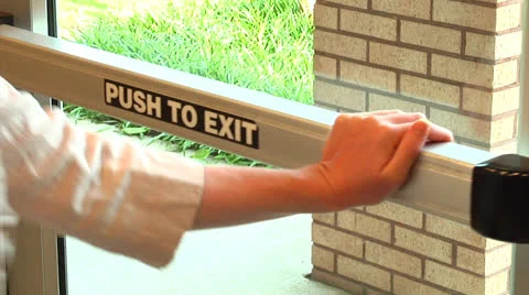 Push to Exit Stock Footage 24451000