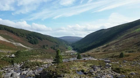 Push forward towards the Wicklow Gap, Republic of Ireland Stock Footage 252259747