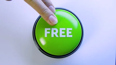 Push Free download button. Big sale, online shopping, lottery. Bonus, giveaway Stock Footage 142071958