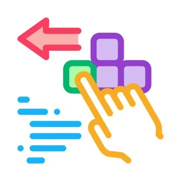 Push game controller button icon vector outline illustration 스톡 일러스트