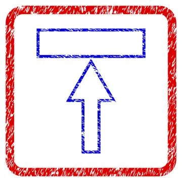 Push Up Grunge Framed Icon Stock Illustration