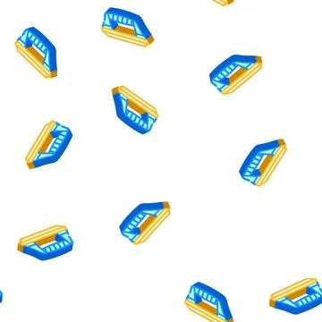 Push up gym tool isometric icon seamless pattern Stock Illustration