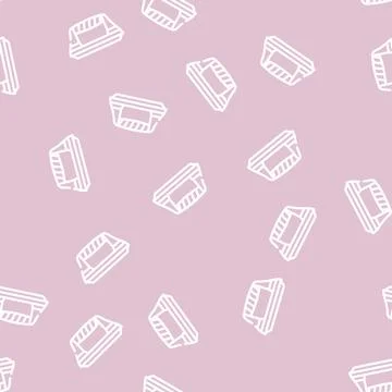 Push up gym tool line vector seamless pattern Stock Illustration