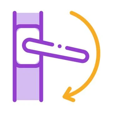 Push handle to open window closure icon vector outline illustration Ilustración de archivo