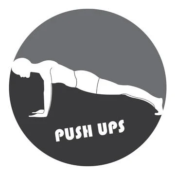 Push up icon Stock Illustration