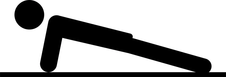 Push up icon. Illustrazione stock