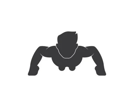 Push up icon logo vector illustration design Stock Illustration