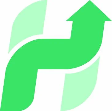 Push up letter H logo design Stock Illustration